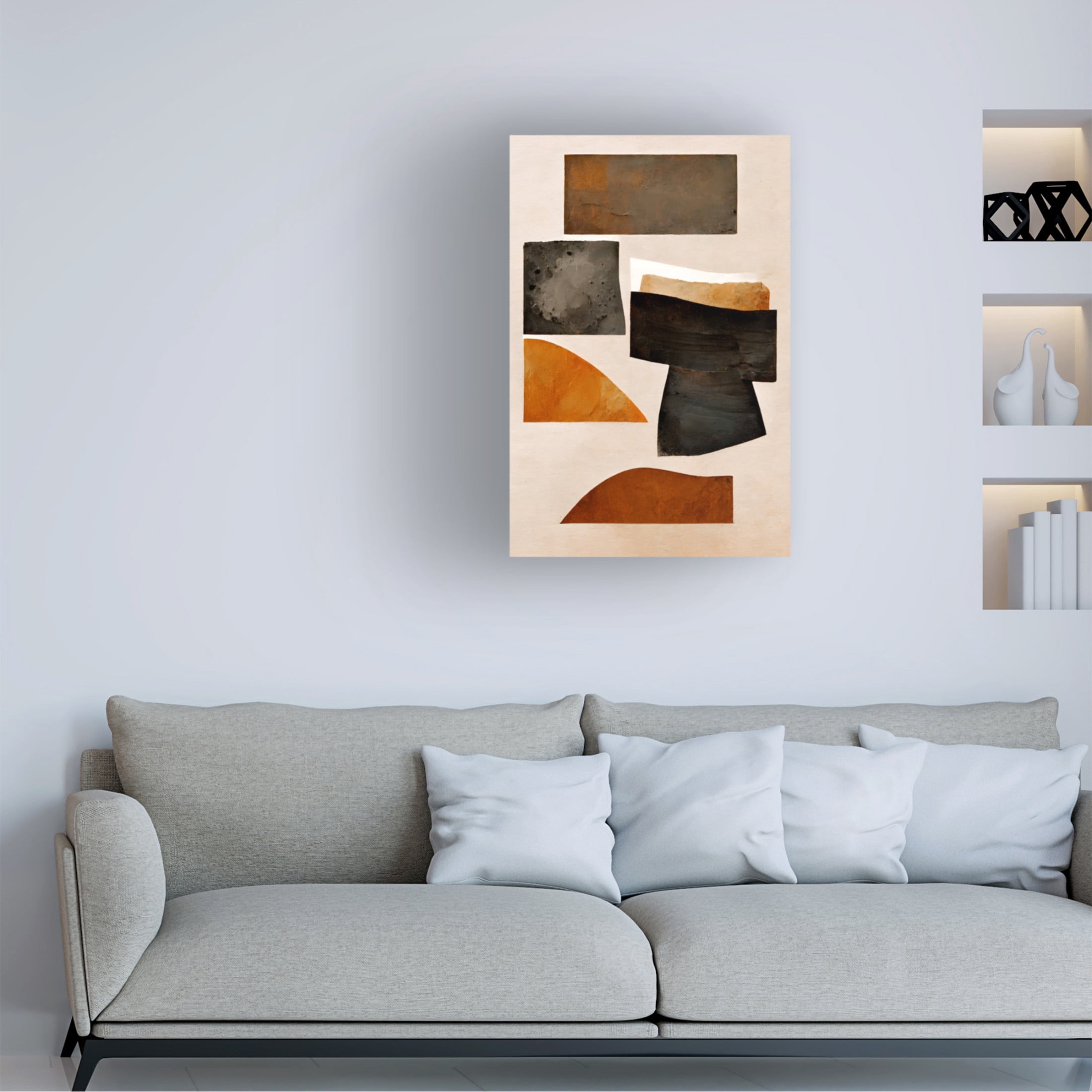 Canvas Wall Art - Treechild 'Rusty Shapes' Wall Art for Living Room, Bedroom, or Office D?cor by Trademark Fine Art - 16 x 24 Inches