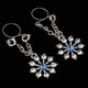 thumbnail image 5 of 1 par de joyas para el piercings colgantes de flores de cristal para dama Azul, 5 of 9