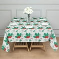 thumbnail image 3 of Christmas Square Tablecloth 42x42 Inch – Waterproof Polyester Printed Table Cover, Wrinkle Resistant & Washable for Kitchen Dining Picnic Party Decor, Single-v4-15, White, 3 of 6