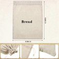 thumbnail image 2 of Bolsas de lino para pan (paquete de 3) Bolsas de arpillera reutilizables con cordón para pan sin blanquear Bolsas para pasteles hechas a mano Almacenamiento de alimentos, 2 of 5