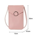 thumbnail image 2 of EnJoCho Fashion Women Artificial Leather Solid Color Hasp Transparent Operation Ccreen Phone Bag Shoulder Bag Messenger Bag Trendy Matching Bags for Male Female for Travel Casual Use Clearance, 2 of 6
