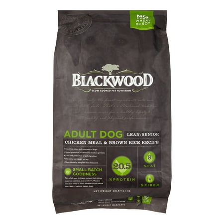 Blackwood Adult Dog, Lean/Senior, Chicken Meal & Brown Rice Recipe, 30 lb.