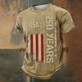 thumbnail image 4 of CUSTG T-Shirts Men's Casual Short Sleeve T Shirt Comfortable Breathable Tee For Daily Wear O-Neck Celebrate America's 250th Anniversary Fashionable 1776-2026 4th Of July Tops, 4 of 6
