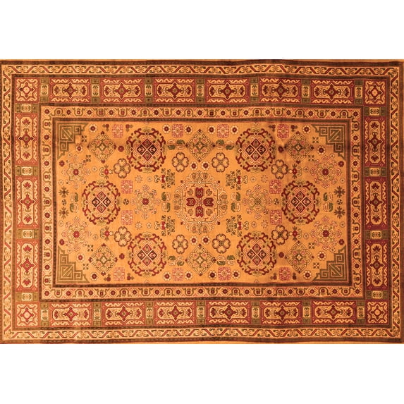 Ahgly Company Indoor Rectangle Persian Orange Traditional Area Rugs, 2' x 3'
