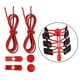 thumbnail image 2 of 1 par de cordones elásticos para zapatillas, sin atar, con cierre elástico rojo, 2 of 9