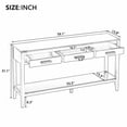 thumbnail image 2 of Harper & Bright Designs Rustic Console Table with Drawer, Contemporary Long Sofa Table Entryway Table with Shelf, Entrance Table for Entryway Hallway Living Room, Gray, 2 of 15