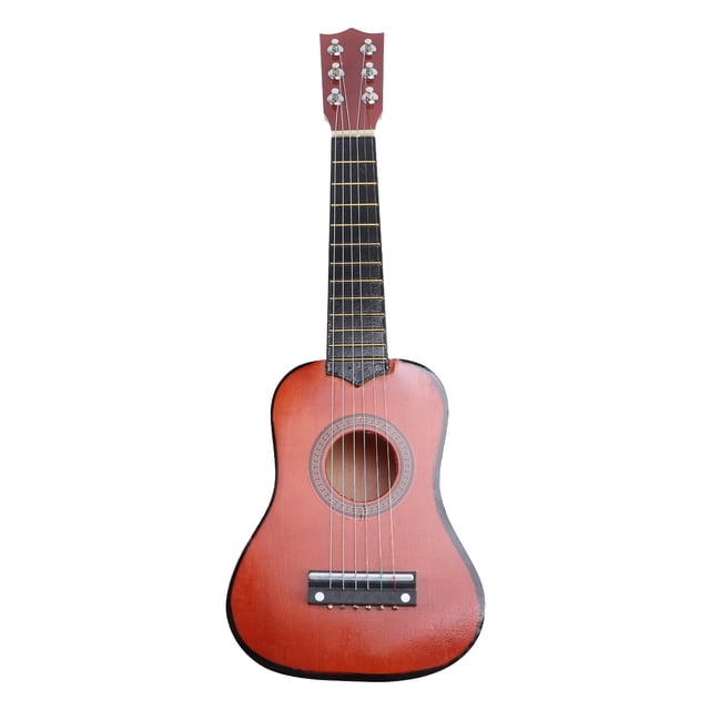 Quentinu 21inch Acoustic Guitar Mini Guitar Musical Instrument Wooden Craft for Beginner Children (Coffee)