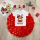 thumbnail image 1 of Conjunto de body de bebé de Navidad con ciervo personalizado y nombre, falda tutú, vestido de pastel para bebé, mono de niña, ropa para niña pequeña, 1 of 5