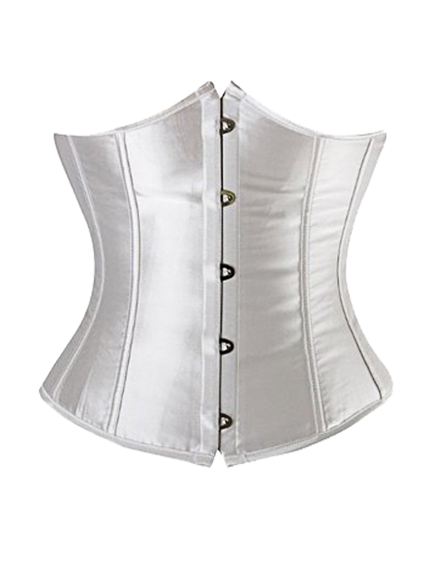 Women's Underbust Corset Belt Black Steampunk Bustier Tops Waist