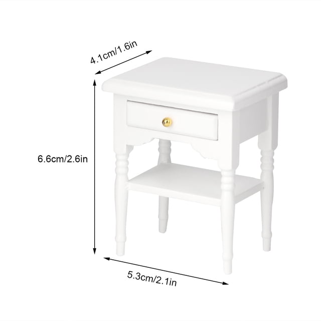 Mini Mesita De Noche, Modelo De Mesita De Noche De Para Decoración De Casa De Muñecas