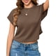 thumbnail image 1 of Camiseta holgada de manga corta Totatuit para mujer, color marrón, 1 of 5