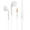 White, variant on In-Ear Headphones with Mic - 3.5mm Wired Earbuds - Bass Sound, 100cm Cable - iOS/Android