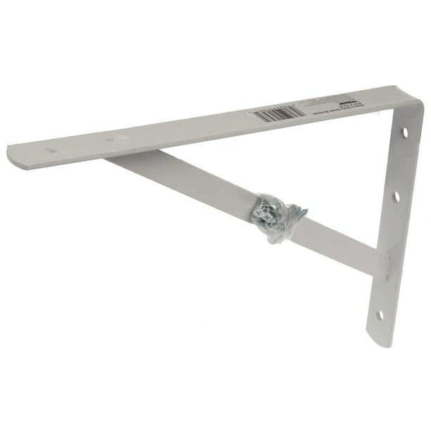 Hyper Tough, 8" x 12" Heavy Duty Shelf Bracket, White, Hardware
