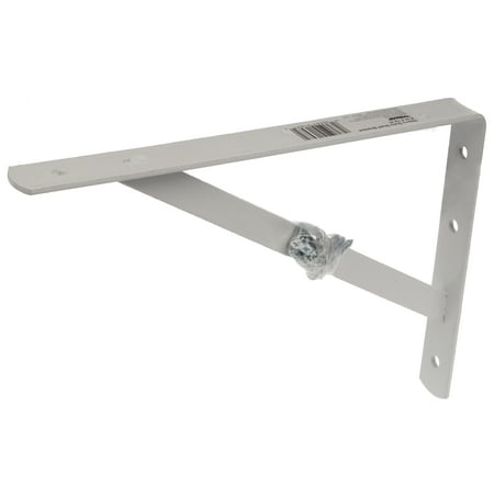 Hyper Tough, 8" x 12" Heavy Duty Shelf Bracket, White, Hardware Included