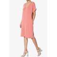 thumbnail image 3 of TheMogan Robe T-Shirt à Manches Courtes Col en V avec Poche pour Femmes Grande Taille, 3 of 6