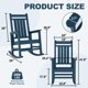 thumbnail image 3 of QinaQin Silla mecedora para exterior con respaldo alto de HDPE, ideal para patio, porche, balcón o deck, diseño resistente al clima con capacidad de 158 kg, 3 of 8