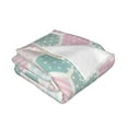 thumbnail image 3 of YFYANG Lightweight Warm Flannel Blanket, Pastel Lovely Hexagonal Pattern Throw Blanket for Bed, Sofa, Travel, Camping, 80"x60", 3 of 7