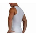 thumbnail image 4 of Men's Insta Slim VS00N3 Slimming Compression V-Neck Tank - 3 Pack (White S), 4 of 17