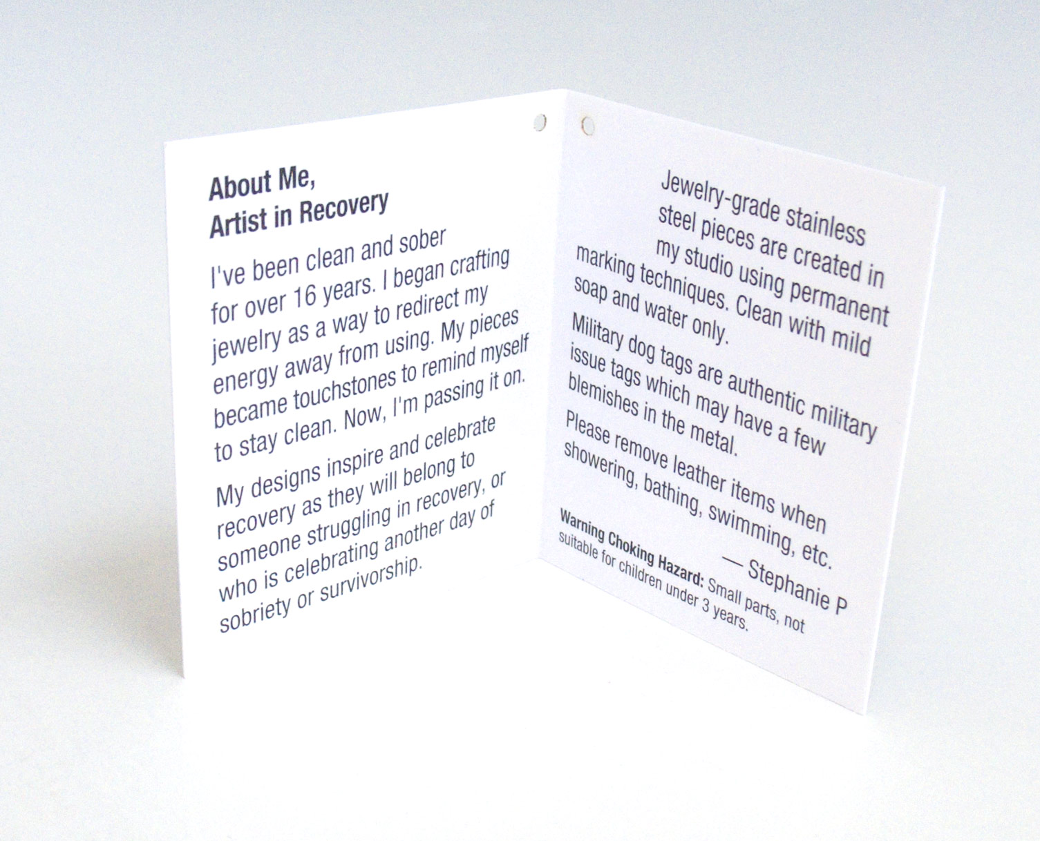 Serenity Prayer, AA, NA, 12 Step Recovery Necklace