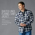 thumbnail image 2 of Wrangler Authentics Quilted Lined Flannel Shirt Jacket Biking Red with Gray Hood (Men's), Size S, 2 of 3