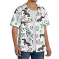 thumbnail image 2 of Balery Dachshund Dog Puppy Camisa Casual de Manga Corta con Botones para Hombre, Texturizada, Estilo Cubano, para Playa, Verano-Medium, 2 of 5