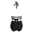 thumbnail image 6 of Afdoent Bikini Sets For Women High Waisted Push Up Two Piece Swimsuits Vintage Retro Ruched Print Bikini Set Beachwear, 6 of 7