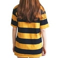 thumbnail image 3 of Women Loosen Striped Round Neck Half Sleeve T-Shirt Casual Blouse Tops, 3 of 6
