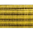 thumbnail image 1 of Ahgly Company Machine Washable Indoor Rectangle Abstract Yellow Modern Area Rugs, 7' x 10', 1 of 4