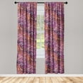 thumbnail image 3 of Ambesonne Vintage Curtains, Watercolor Spots Retro Art, Pair of 28"x95", Pale Maroon and Blue Violet, 3 of 5