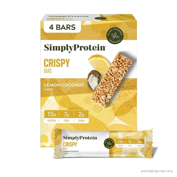 Pack of 6, Simplyprotein Lemon Coconut Crispy Bar, 5.64 oz
