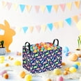 thumbnail image 5 of Bohemian Dinosaur Storage Basket with Handles - Vibrant Dino Print Laundry Hamper & Toy Organizer, Durable Polyester Multi-Purpose Rectangular Bin for Kids' Room Decor,  Shelf Baskets, 5 of 9