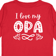 thumbnail image 4 of Inktastic I Love My Opa with Hearts Boys or Girls Long Sleeve Toddler T-Shirt, 4 of 5