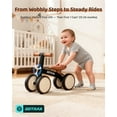 thumbnail image 3 of Gotrax BA1 4 Wheels Ride-On Toy for Toddlers Ages 1-2, 7" Silent Wheels Baby Balance Bike, Indoor and Outdoor Use, Black, 3 of 9