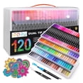 thumbnail image 1 of Marcadores Plumones Doble Punta Pincel Iforu 120 Colores, 1 of 3