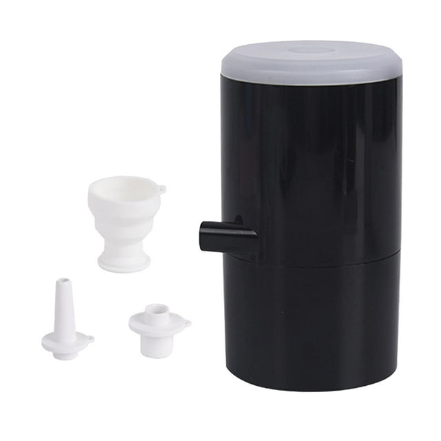 Bomba de aire eléctrica recargable por USB para inflar y desinflar en camping. Negro