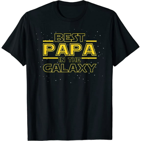 Mens Grandpa Papa Shirt Gift Best Papa in the Galaxy T-Shirt