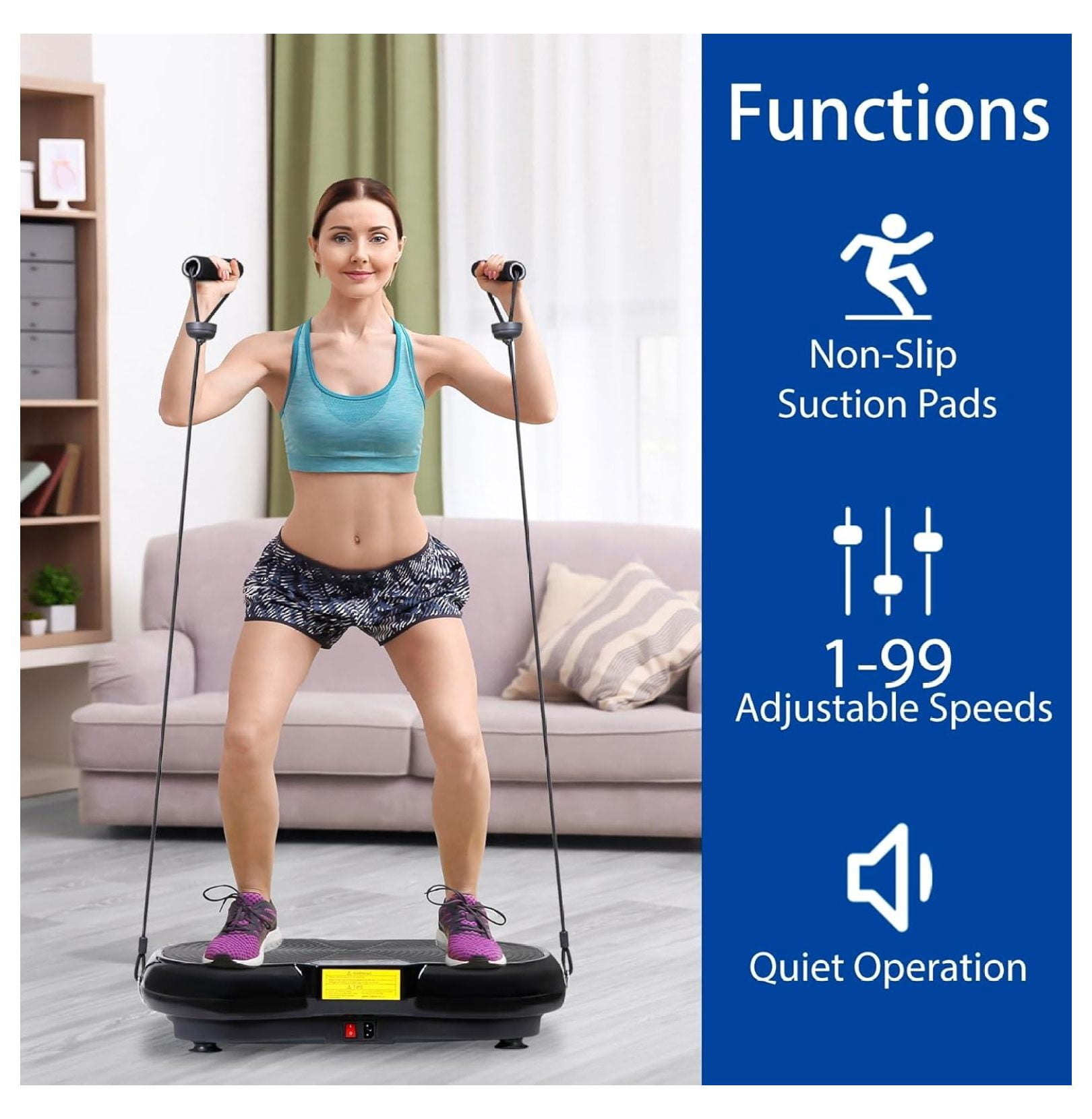 SONGMY Vibration Plate Exercise Machine - Whole Body Workout Vibration Platform for Weight Loss & Toning, Home Gym Fitness Equipment