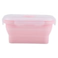 thumbnail image 1 of Portable Silicone Lunch Box Folding Microwave Safe Lunchbox Food Container Pink 350ml, 1 of 6