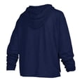 thumbnail image 3 of Women's Pressbox  Navy Notre Dame Fighting Irish Nelson Arch Over Logo Long Sleeve Hooded Slub T-Shirt, 3 of 3