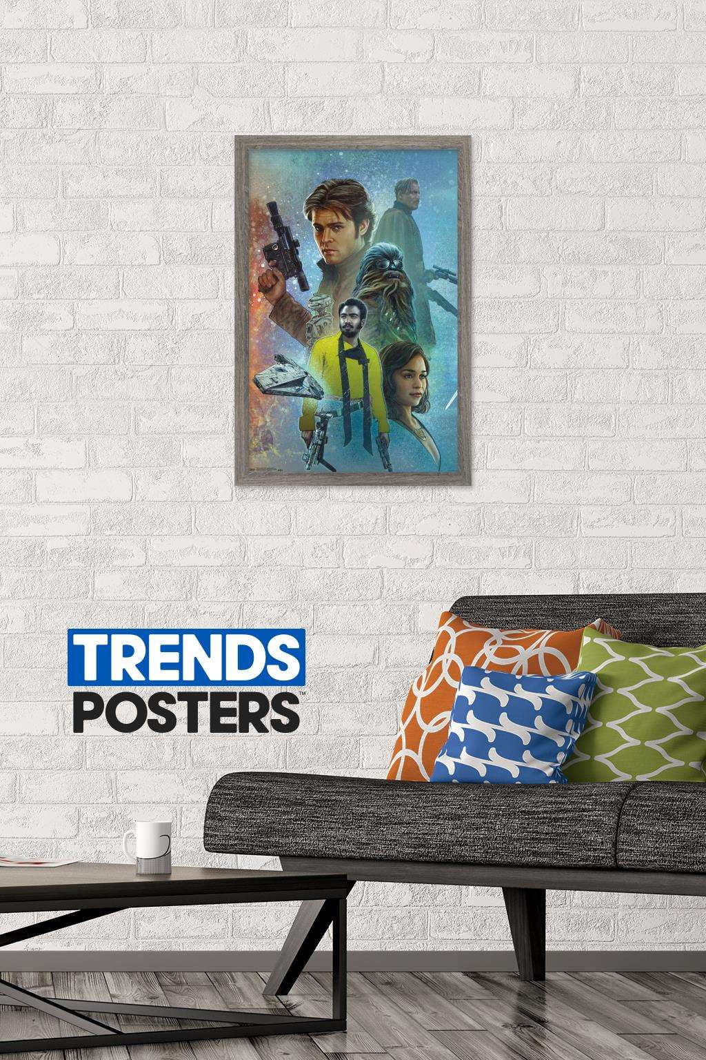 Star Wars: Solo - Celebration Mural Wall Poster, 14.725" x 22.375", Framed