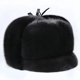 thumbnail image 3 of Sombrero de bombardero de piel de visón Real para hombre, gorra de cabeza de Marta auténtica, Gorras cálidas negras/marrones, el mejor regalo para papá, nuevo, venta de lujo, Invierno, 3 of 4