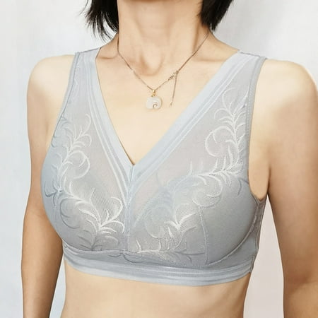 

uikmnh Bras for Women Women Plus Size Seamless Removable Pad Design Lace Bra One Pece V Neck Open Back Seamless Sleep Bra Open Back No Wire Bra