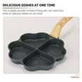 thumbnail image 5 of Yardwe Multi Function Nonstick Pancake Pan with Wooden Handle Black for Breakfast Cooking, 5 of 8