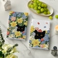 thumbnail image 2 of Sm:)e Black Cat Hydrangea Sping Flowers Kitchen Towels Set of 2, 18x26 Inch, 2 of 6