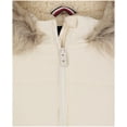thumbnail image 3 of Chaqueta Tommy Hilfiger para niñas, acolchada, blanca con capucha de piel sintética 5, 3 of 5