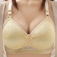 thumbnail image 2 of Penkiiy Women Bras Women's Bra Wire Free Underwear OnePiece Bra Everyday Underwear Bras Beige Bras, 2 of 3