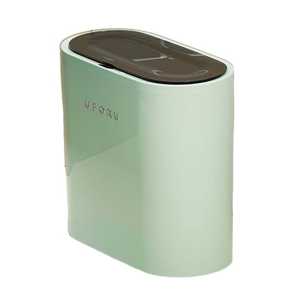 Bote de basura automático Cubo de basura de inducción inteligente Gran capacidad Ahorro de espacio Bote de basura inteligente a prueba de agua Bote de Verde B Macarena bote de basura de cocina