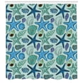 thumbnail image 3 of Ambesonne Starfish Shower Curtain, Tropical Shells, 69"Wx84"L, Multicolor, 3 of 3