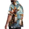 thumbnail image 3 of Platypus Men's Poplin Shirt, Casual Short Sleeve Printed Button Down Summer Beach Unisex Shirts, 3 of 6