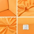 thumbnail image 3 of Nvzi 2 juegos de fundas elásticas de terciopelo para sofá de orejas, color liso, protector de muebles suave con parte inferior elástica, color naranja, 3 of 4